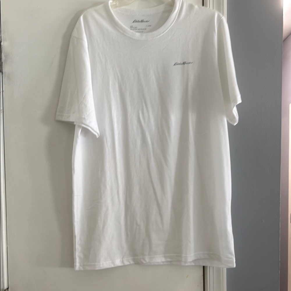 Eddie Bauer White Short Sleeve Tee Essential Cotton
